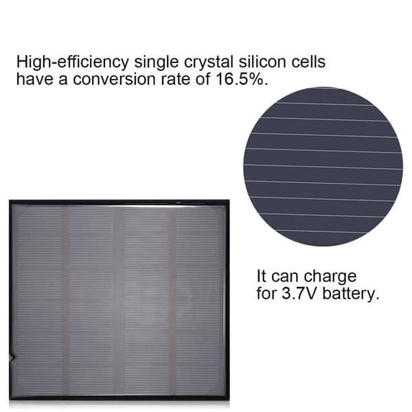 6V 2W Mini Bærbar Polykrystallinsk Solpanel Smart Strøm til Batterioplader Udendørs
