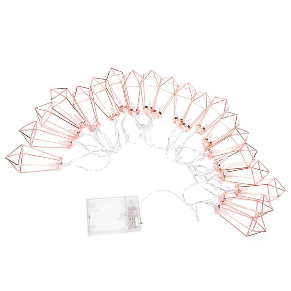 20LED Roséguld Geometriska Ljusslingor för Inomhus Bröllopsfest Sovrum Jul