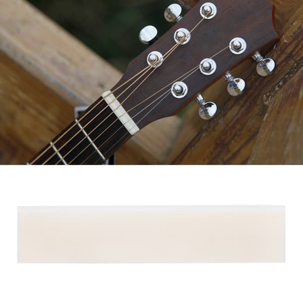 1 st anpassad blank buffelbensträngsadel för klassisk elektrisk akustisk gitarr 52x6x10mm