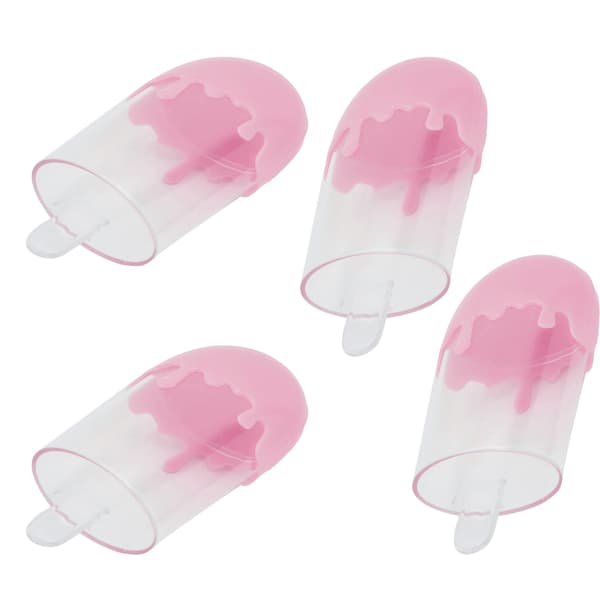 12 stk. isformede slikæsker af plastik til bryllupsfester - Pink