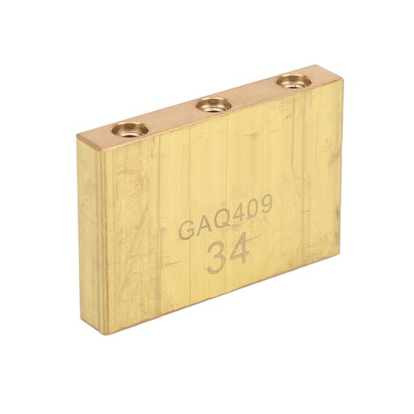 1 guld mässing block gitarrbas 34MM med 3 skruvar kompakt rostfritt tremolosystem bro gitarrdelar för gitarrister