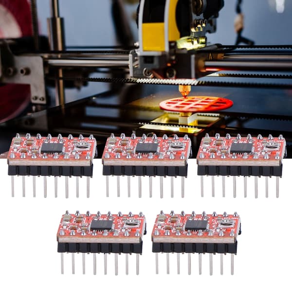 5 stk. stepper motordrivermodul til Ramps 1.4 A4988 3D-printertilbehør