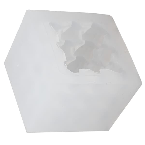3D Hjerte Terning Aromaterapi Lys Silikoneform Fødevaregodkendte Lysforme til Bryllupper Jubilæer
