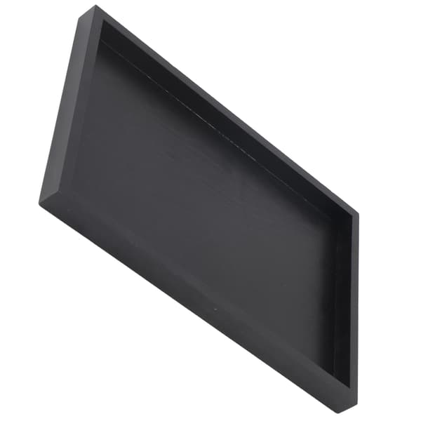 Rektangulär serveringsbricka i massivt trä för te, kaffe, snacks, mat, restaurangbrickor 22*12*2cm