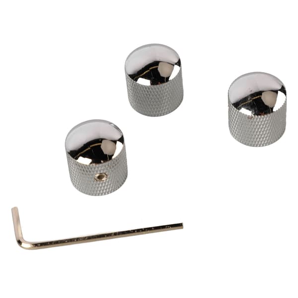 3-pack krommetallgitarr staplad rattuppsättning dubbla tonkontrollrattar för E-bas GD105