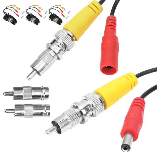 4-pack BNC Video Strömkablar 10m CCTV Övervakningssystem Kablar