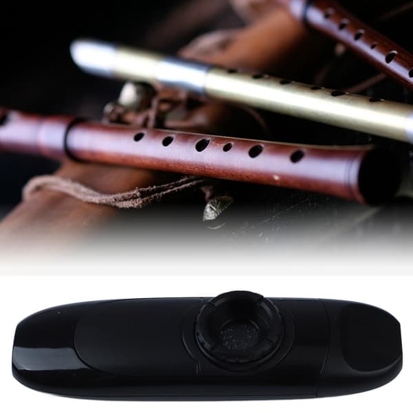 Pro Sort Harpiks Kazoo 11cm med Pickup - Bærbart Scenemusiksæt
