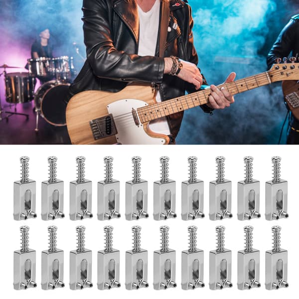 20-pack silvermetall elgitarrstallar precisionsbearbetade kompakta reservdelar för gitarr och elgitarr förbättrad ton