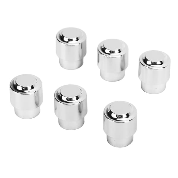 6 st gitarrfatbrytarspets 5-vägs rund retro plast silver elgitarr pickup brytarknopp