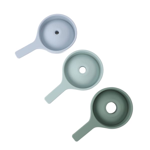 Vikbar silikonskopa sensorisk leksak tidig inlärning sensorisk låda kit sensoriska trattar set för småbarn 3-pack