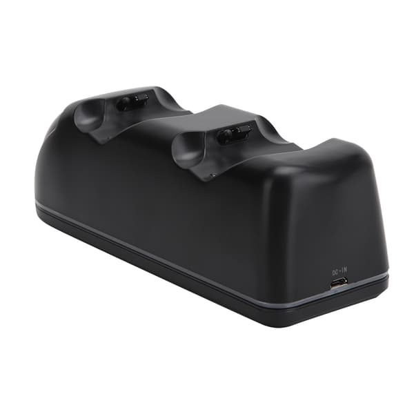 DOBE TP4-1781 2-i-1 Opladningsstander til PS4 Controller, Dobbelt USB Gamepad Dock med LED-indikator
