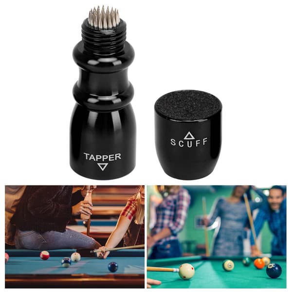 3-i-1 Billard Køspids Trimmer & Scuffer Værktøj til Vedligeholdelse af Poolkø, Sort, Multifunktionel Shaper Aerator