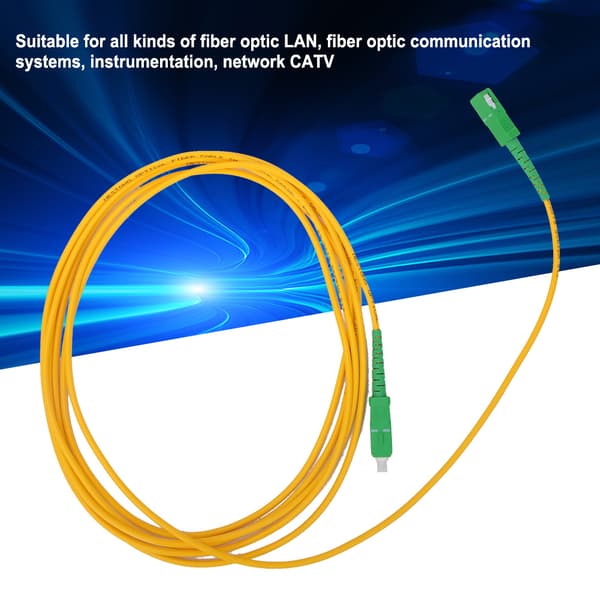 2 STK Fiberoptisk Patchkabel Single Mode & Single Core SC/APC SC/APC SM-G652D OS2 3 Meter