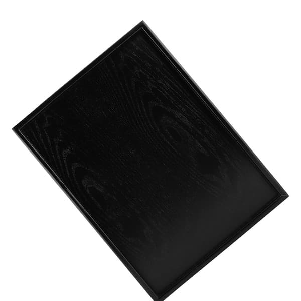 Rektangulär form massivt trä te kaffe snacks mat måltider serveringsbricka tallrik brickor 40 x 30 cm