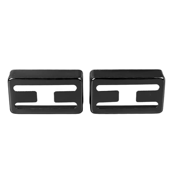 Svarta H-typ mässing elgitarr Humbucker-skydd 2-set, dubbelspole skal med hög hårdhet