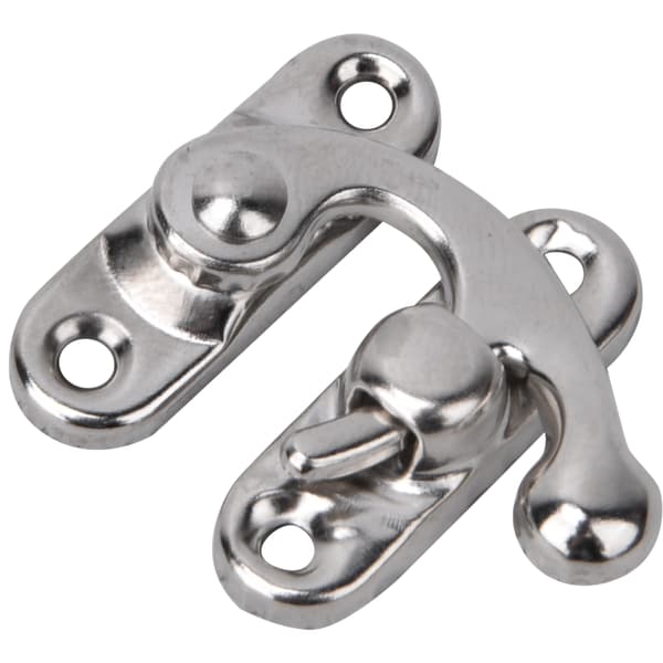 Retro järnlås hasp krok 30-pack för smyckespresentaskar, 3,2 x 2,8 cm, silver högerlås