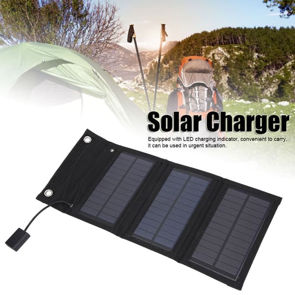 15W Bærbart Solpanel Sammenfoldeligt Sæt Vandtætte Solpaneler til Turisme og Vandreture