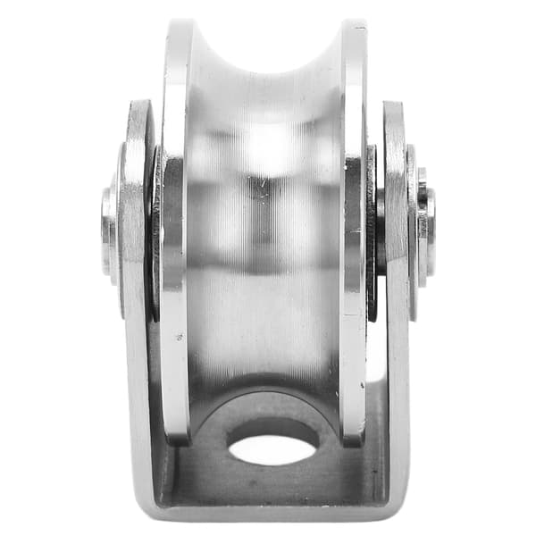 U-type rillehjul i rustfrit stål til skydelåge, industrivogn, 48 mm diameter