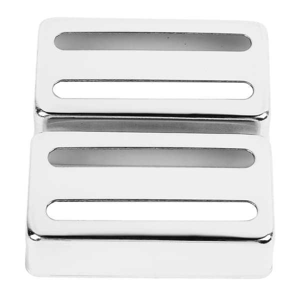 Sølv Elguitar Pickup Covers 2-pak | Messing Køling, Anti-ridse & Rustfri Reservedele