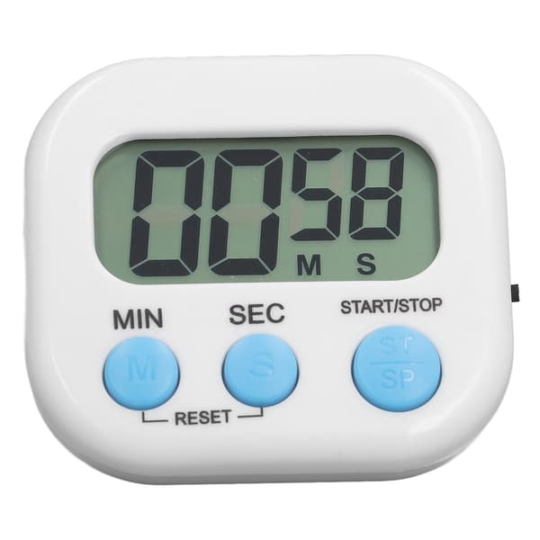 Digital Timer med Stor LCD-skærm, Nedtælling og Stopur, til Køkken og Studie
