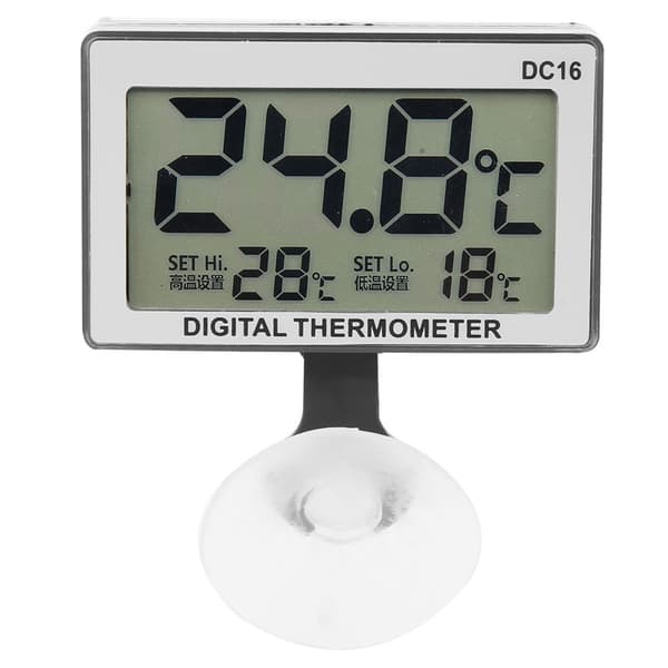 DC16 LCD Digital Akvarietermometer Vattentät Temperaturtermometer för Akvarium