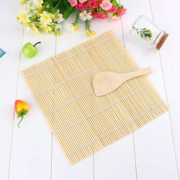 DIY Sushi Rullemaskine Rulle Bambus Materiale Måtte Maker Og Et Rispadlesæt