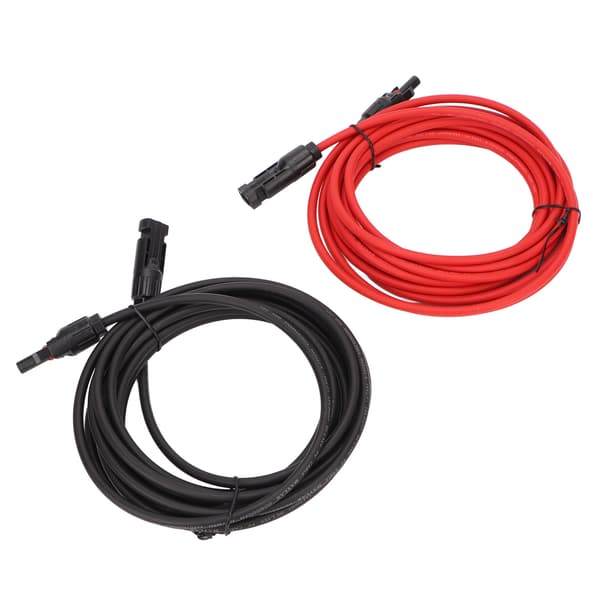 1 par 12AWG solpanelkabel med stik Soladapter forlængerkabel til solcelleanlæg 10 meter