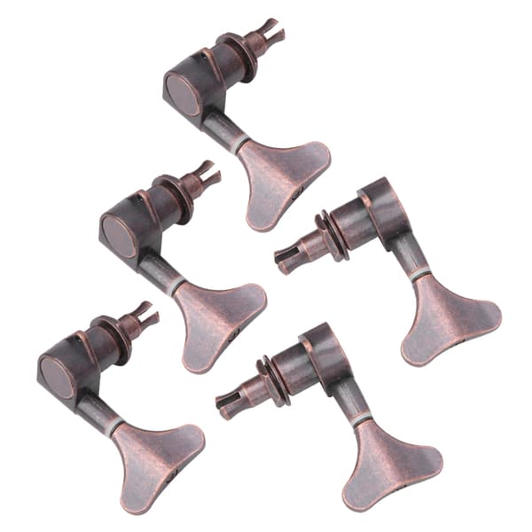 Röda kopparfiskstjärtstämmare Elbasgitarrstämskruvar 3L2R Set Basdelar
