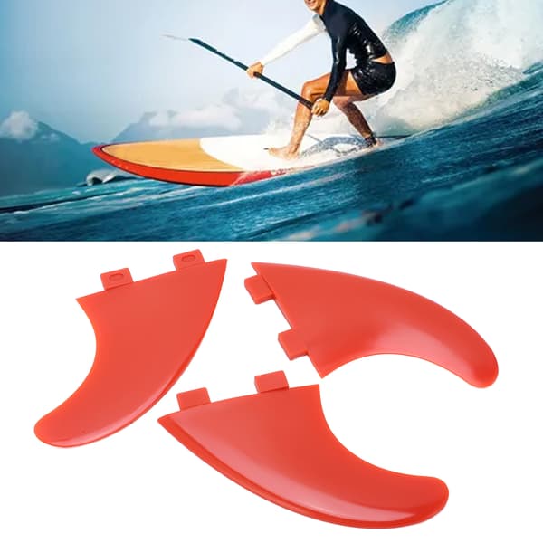 3-pak glasfiber surfbrætfinner, Thruster-sæt til Longboard & Stand-Up Paddle, holdbart SUP-tilbehør