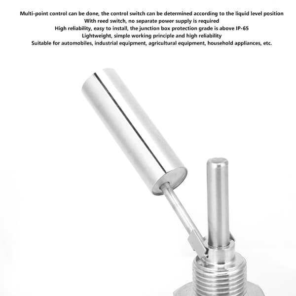 Andenæb flydekontakt 304 rustfrit stål vand væskeniveausensor controller G1/2\" DC0-220V