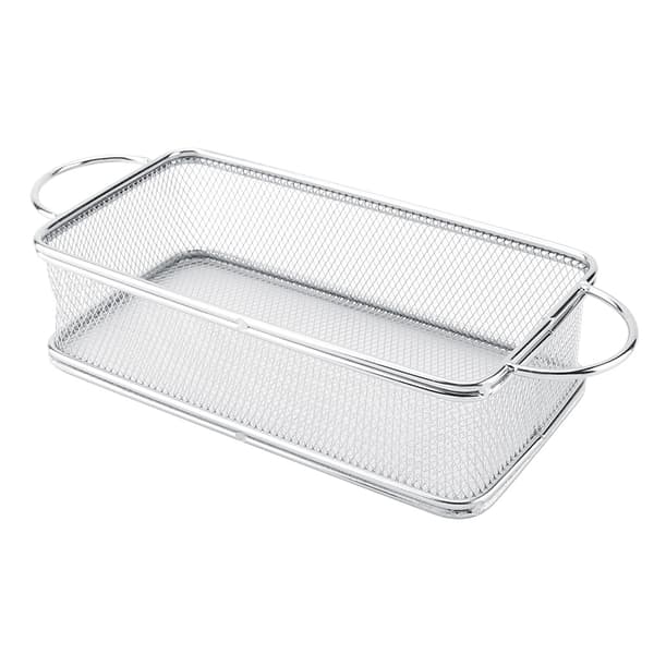 Friturekurv i rustfrit stål Multifunktionel netfriturekurv (27*12*6cm)
