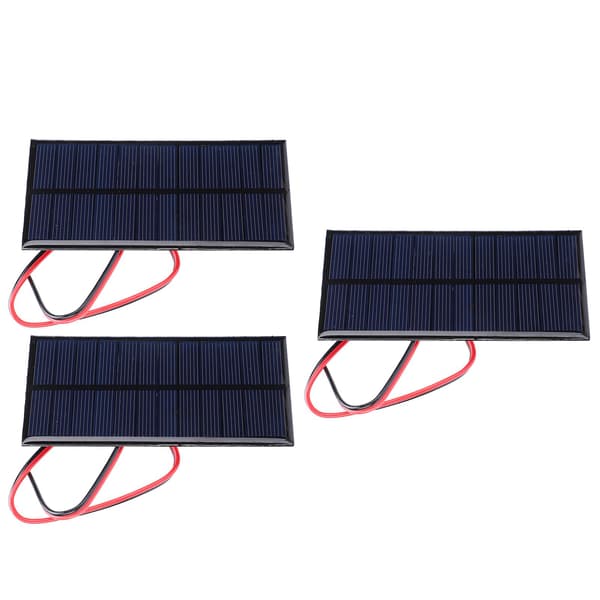 3 st DC 6V 1W Solpanel Cell Strömmodul Polykristallin Solpanel med 30 cm Kabel