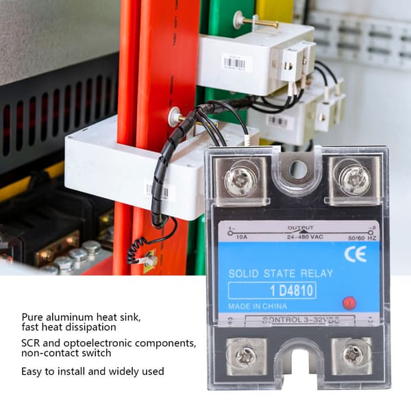 Solid State Relä 3-32VDC Ingång 24-480VAC Last DC AC SSR Elektrisk Utrustning (BERM-1D 4810)