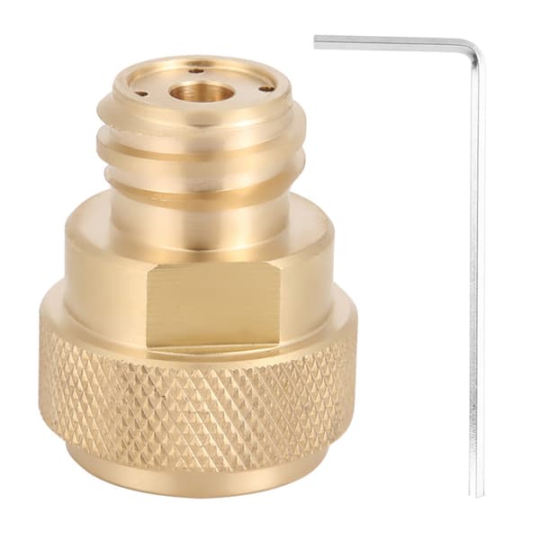 Messing CO2-adapter udskiftningstankbeholderkonvertering (guld)