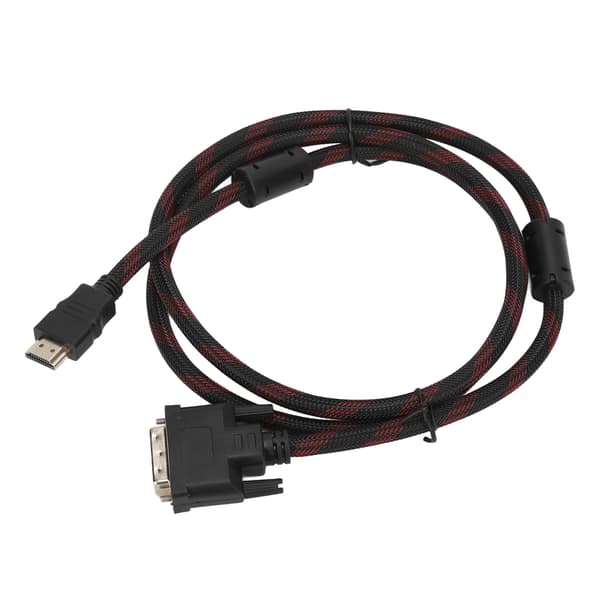 HDMI-DVI-D 24+1 -sovitinkaapeli 1,4 m Raspberry Pi:lle, 1,4 m videolinkkikaapeli