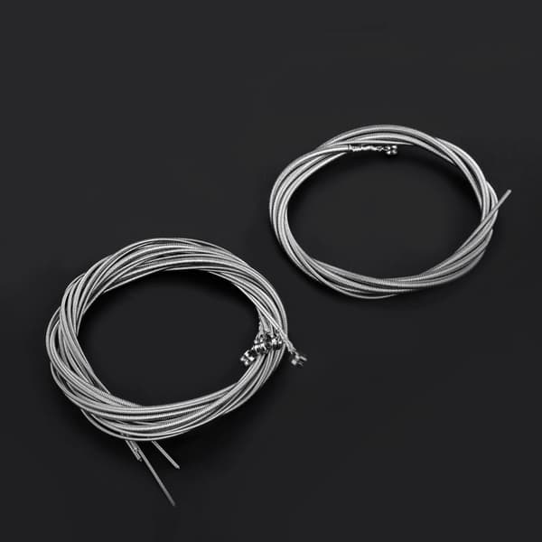 5-pack rostfria silverbasgitarrsträngar 120 cm 1,2-3 mm för 5-strängad elbas reservdelar