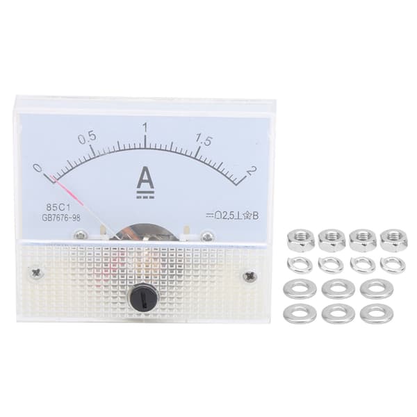 85C1 0~2A Pekartyp Amperemeter DC Strömmätare Panelamperemeter för Strömmätning
