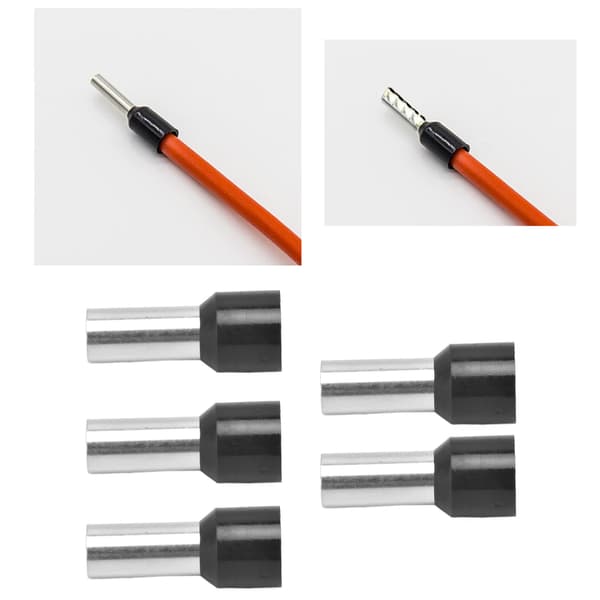 50 stk. isolerede kabeltyller, EU-stil, ledningsendeforbindelser 4 AWG E25‑16