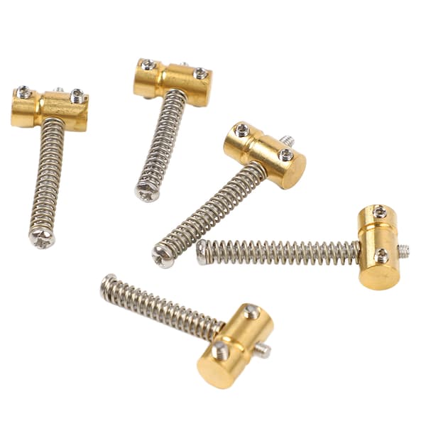 5-pack retro basgitarrstallar, mässingskompenserade för förbättrad resonans, passar standard basgitarrhårdvara