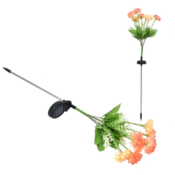 2 stk. solcellehavelys LED solcelleblomsterlys til have, terrasse, græsplæne, sti