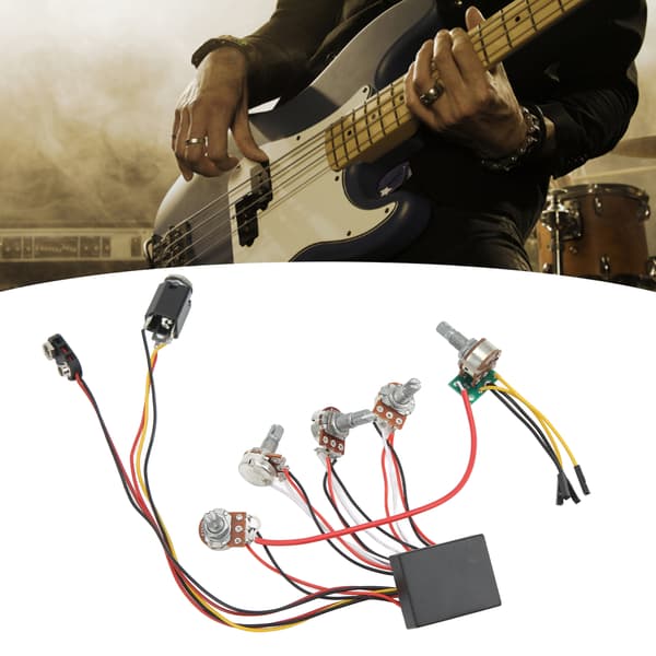 3-vägs förstärkarkabelstam strömkretskabelsats för elgitarr bas metalldelar plastdelar 1-pack