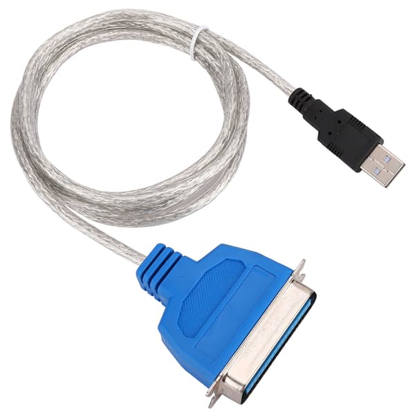 USB 2.0 til IEEE 1284 Parallel Printer Adapterkabel, CN36 Han til USB-A, Kompatibel med ældre printere
