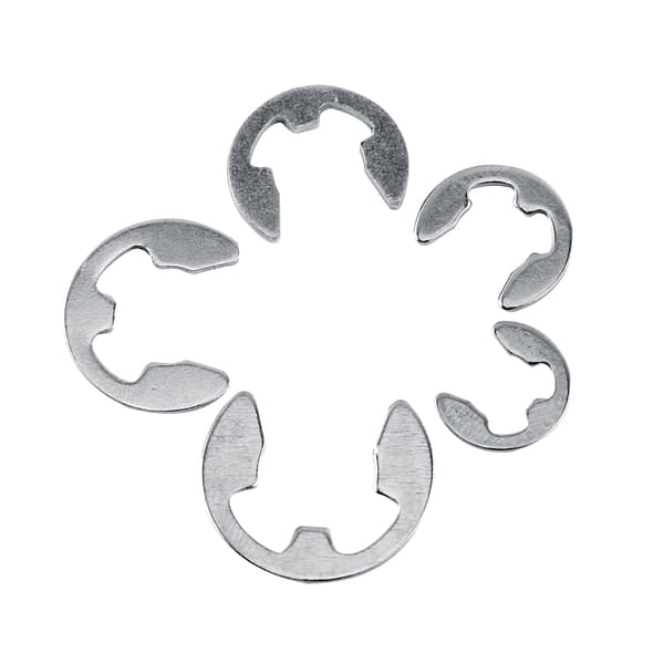 120 stk. 304 rustfrit stål E-clips låsering sæt 1,5mm-10mm