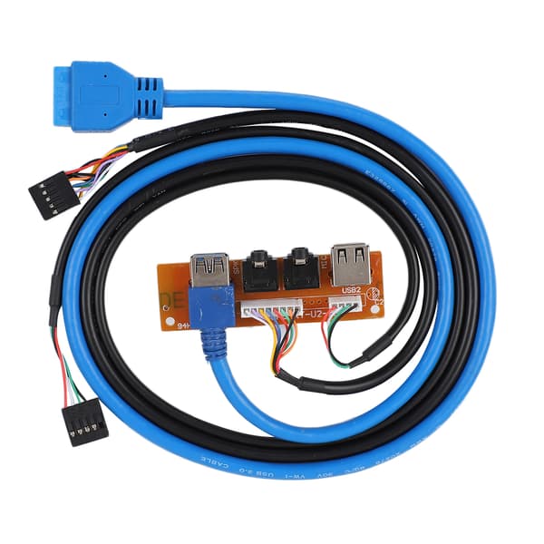 PC-kabinet frontpanel USB 3.0 & 2.0 lydport-hub med ledninger til computertårn