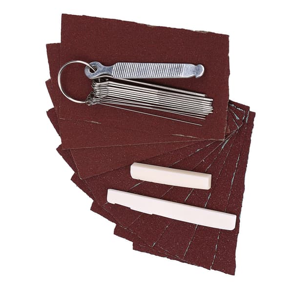 Guitar Bone Bridge Saddle Nuts Sandpaper File Set DIY Luthier Tool Kit