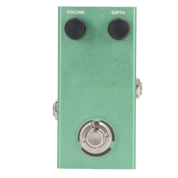 Vibrato gitarr effektpedal aluminiumlegering miniroterande kontroll elektrisk gitarr pedalbräda 9V DC
