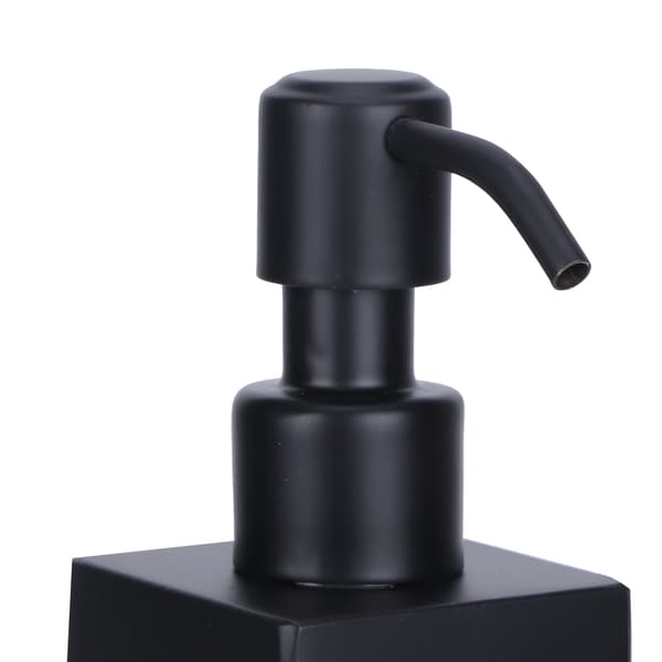 200 ml firkantet bruseflaske 304 rustfrit stål shampoo håndsæbedispenser sort