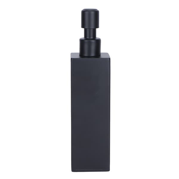 200 ml firkantet bruseflaske 304 rustfrit stål shampoo håndsæbedispenser sort