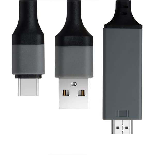 Type C - HD Multimedia Interface -sovitinkaapeli USB-latausääni-videomuunninjohto 2 metriä