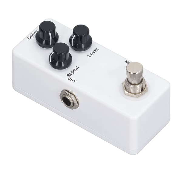 Elektrisk gitarr Delay Effektpedal Aluminiumlegering Status LED 3-rattars kontroll 9V DC